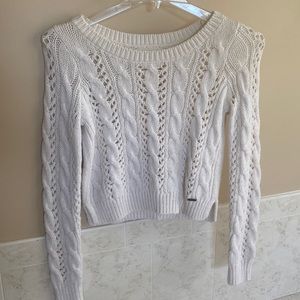 Hollister cropped knit sweater